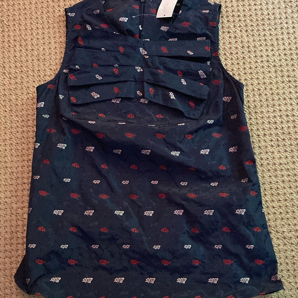 Banana Republic Navy Top with Red and White Accents